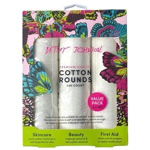 ⚡️NEW⚡️Betsey Johnson Premium Quality 300 Count Cotton Rounds